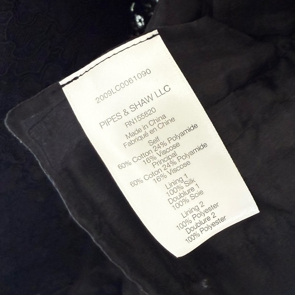 VERONICA BEARD Long and Lean Cotton Corded Lace Jacket Black Sz 2 - Picture 8 of 9